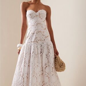 Silvia Tcherassi White Margie Strapless Dress
